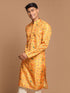 Men's Yellow Silk Blend Ethnic Kurta