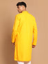 Men's Yellow Color Solid Kurta