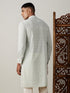 Men's Green Chikankari Front Open Kurta