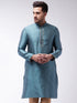 Men's Aqua Silk Blend Kurta