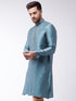 Men's Aqua Silk Blend Kurta