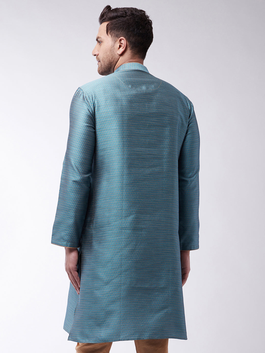 Men's Aqua Silk Blend Kurta