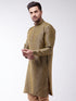 Men's Black Silk Blend Kurta