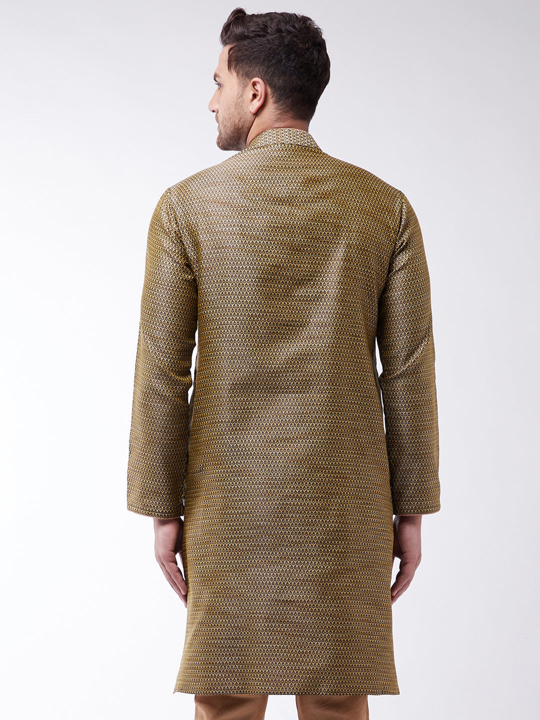 Men's Black Silk Blend Kurta