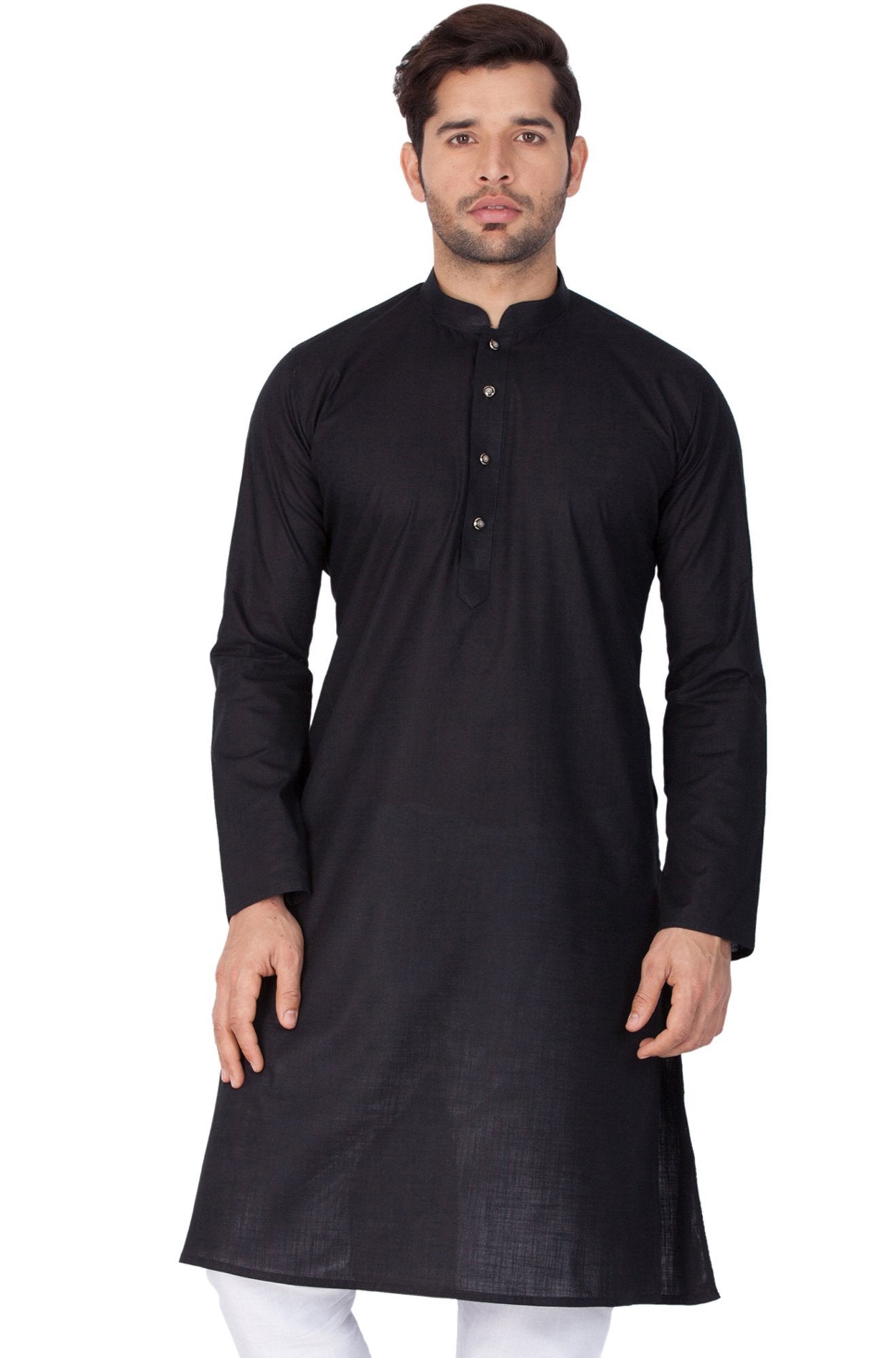 Men's Black Linen Kurta