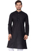 Men's Black Linen Kurta