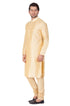 Men's Gold Cotton Silk Blend Kurta and Pyjama Set