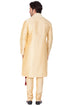 Men's Gold Cotton Silk Blend Kurta, Pyjama & Dupatta Set