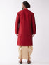 Men Maroon Regular Kurta With Dhoti Pants