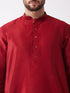Men Maroon Regular Kurta With Dhoti Pants
