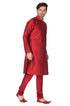 Men's Maroon Cotton Silk Blend Kurta and Pyjama Set