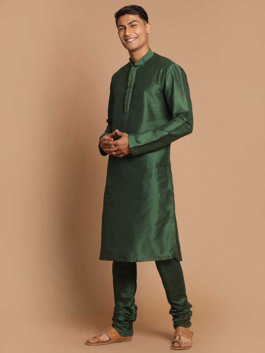 Buy VASTRAMAY Men's Aqua Tissue Silk Kurta Pyjama Set - This is Men's Kurta Pyjama Set Features An Elegant And Traditional Design at
