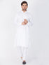 Men's White Cotton Kurta and Pyjama Set