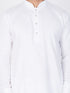 Men's White Cotton Kurta and Pyjama Set