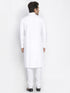 Men's Light Blue Cotton Kurta, Pyjama & Dupatta Set
