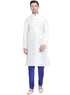 Men's White Cotton Silk Blend Kurta and Pyjama Set