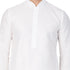 Men's White Cotton Silk Blend Kurta and Pyjama Set