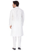 Men's White Cotton Silk Blend Kurta and Pyjama Set