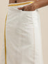 Men Cream Pure Cotton Kurta With Mundu
