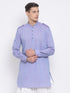 Men's Blue Cotton Blend Kurta