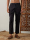 Men's Black Cotton Slim Fit Pant