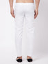 Men's White Cotton Slim Fit Pant