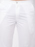 Men's White Cotton Slim Fit Pant