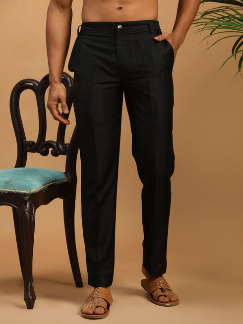 Men's Black Cotton Pant Style Pyjama