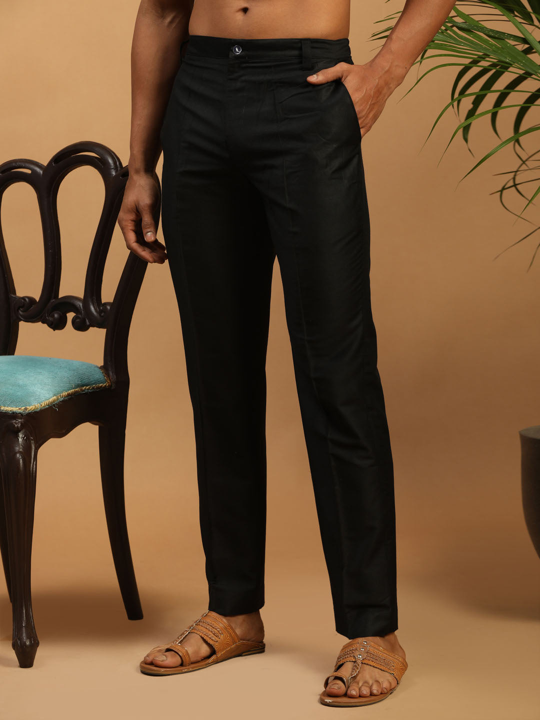 Men's Black Cotton Pant Style Pyjama