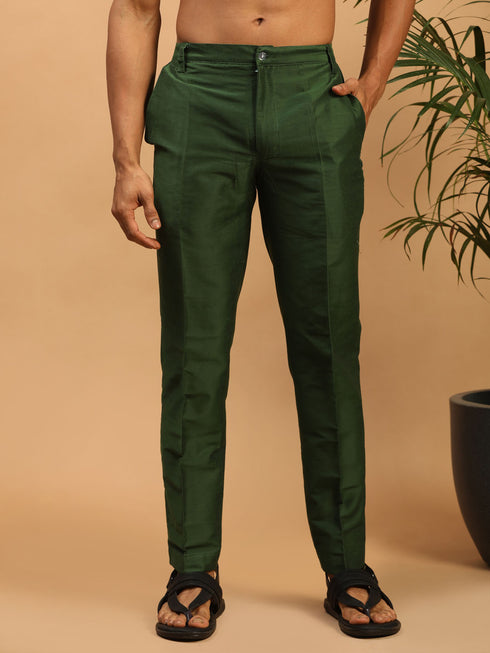 Men's Green Cotton Pant Style Pyjama