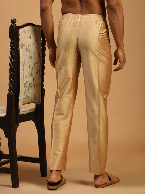Men's Rose Gold Cotton Pant Style Pyjama