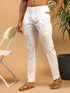 Men's White Pure Cotton Pant Style Pyjama