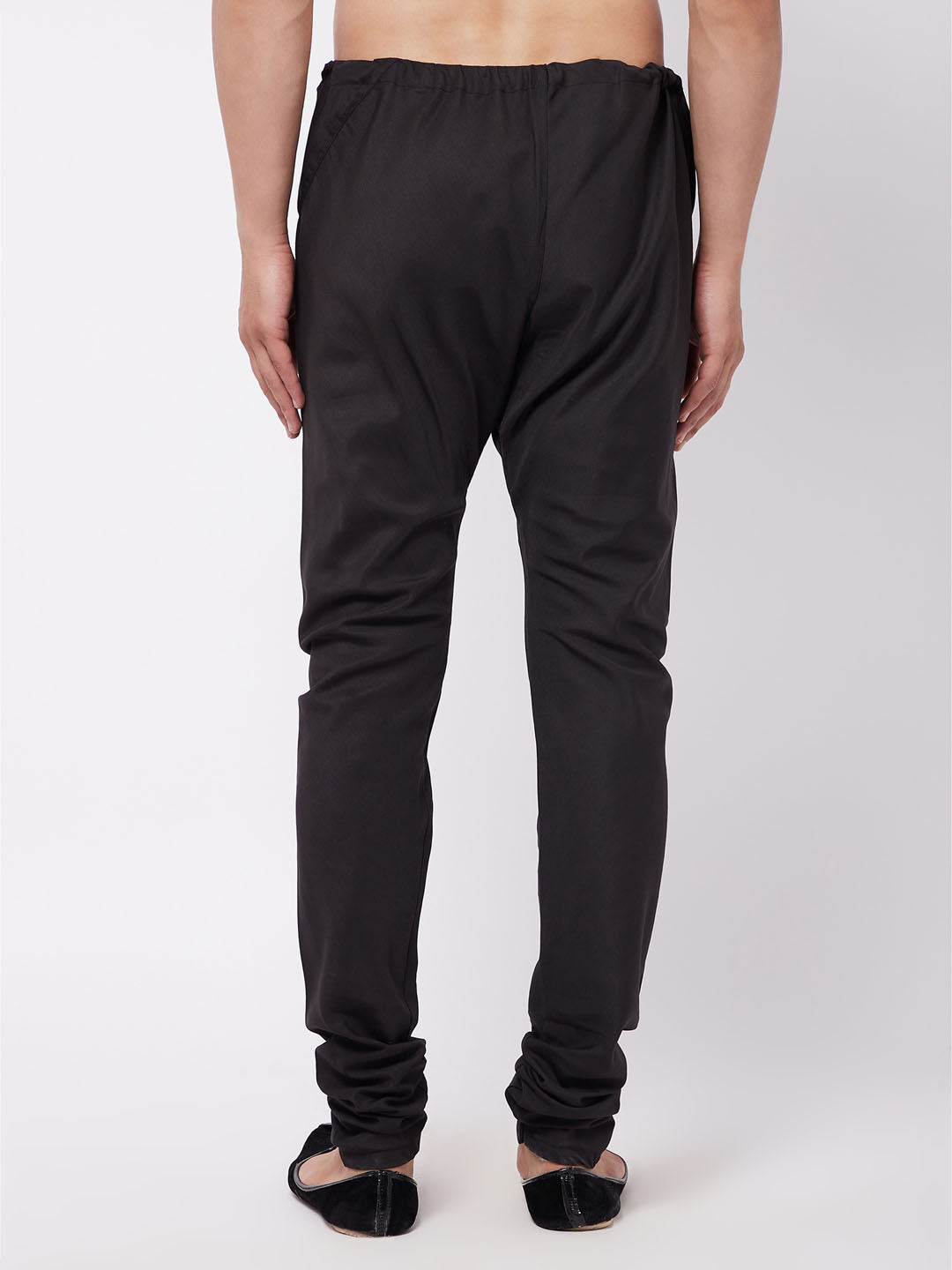 VASTRAMAY Men's Black Cotton Blend Pyjama