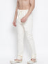 Men's White Cotton Silk Blend Pyjama