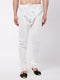 VASTRAMAY Men's White Solid Relaxed-Fit Churidar