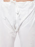VASTRAMAY Men's White Solid Relaxed-Fit Churidar