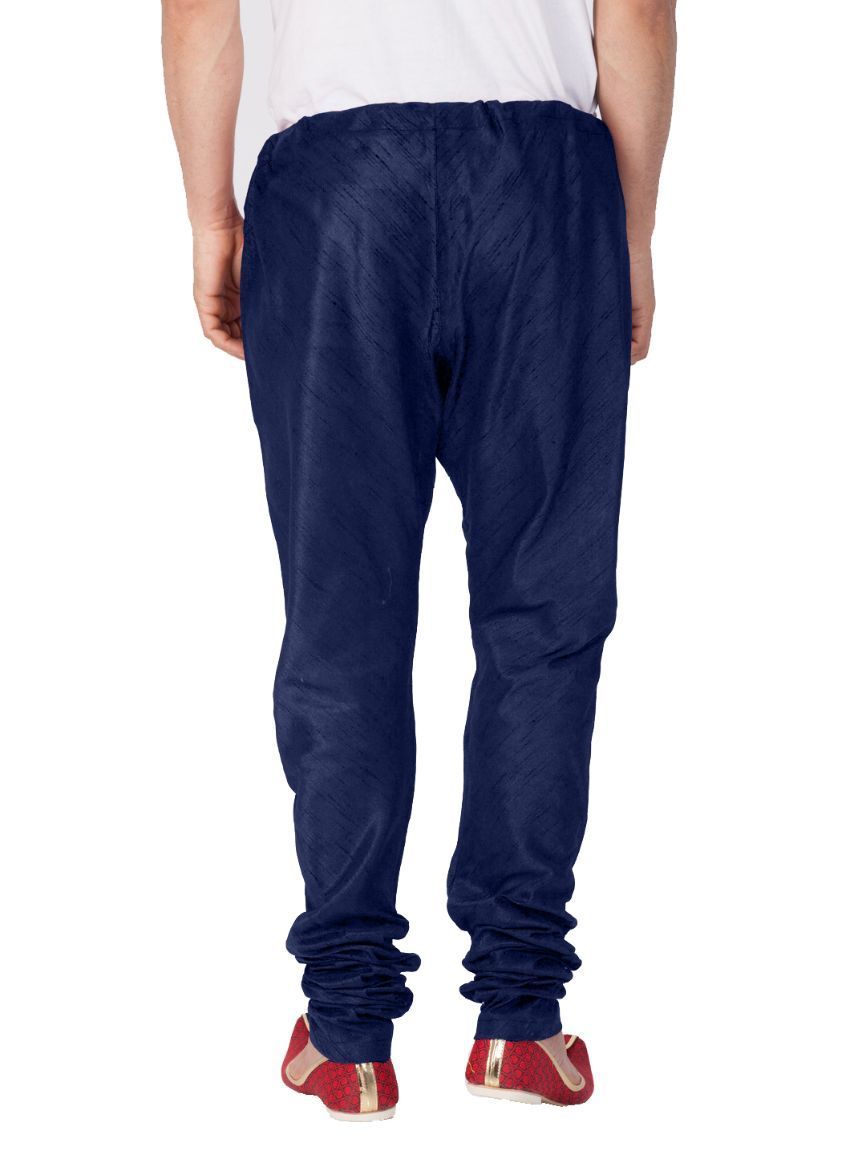 Men's Blue Cotton Silk Blend Pyjama
