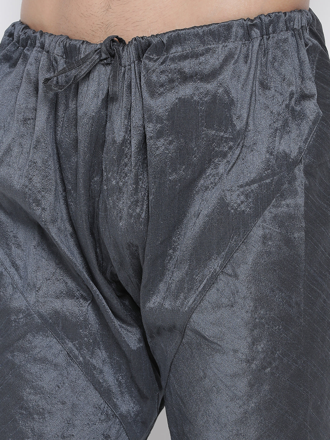 VASTRAMAY Men's Grey Solid Churidar