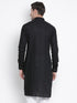 Men's Black Cotton Blend Kurta