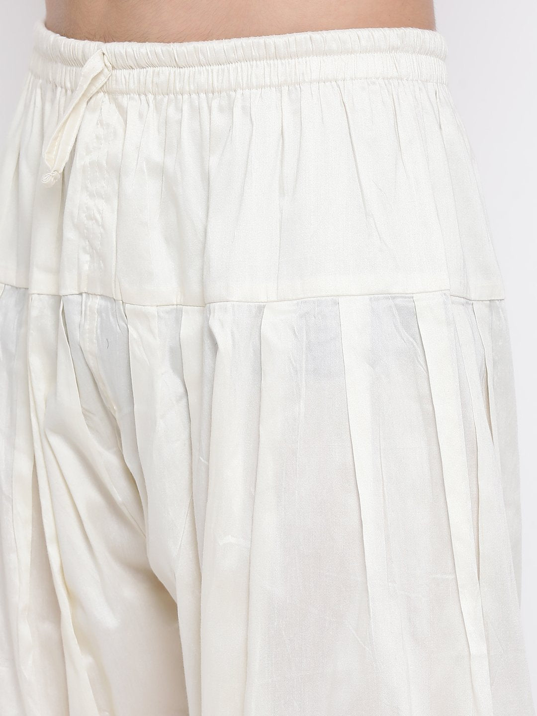 VASTRAMAY Men's Maroon Cotton Blend Pathani Suit Set