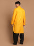 Men's Mustard Cotton Blend Pathani Suit Set