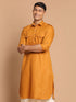 Men's Rust Pathani Cotton Blend Kurta