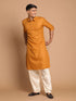 Rust Brown & Cream Pathani Kurta With Patiala