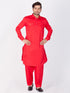 Bright red-coloured men’s kurta makes you noticeable