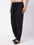 Men's Black Cotton Blend Salwar