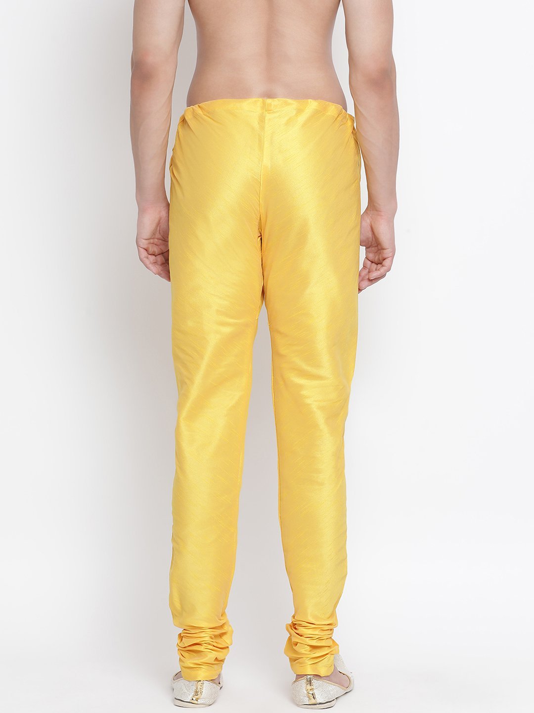 Men's Yellow Cotton Silk Blend Pyjama