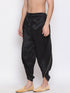 Men's Black Silk Blend Dhoti Pant