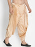Men's Gold-Toned Pleated Solid Dhoti