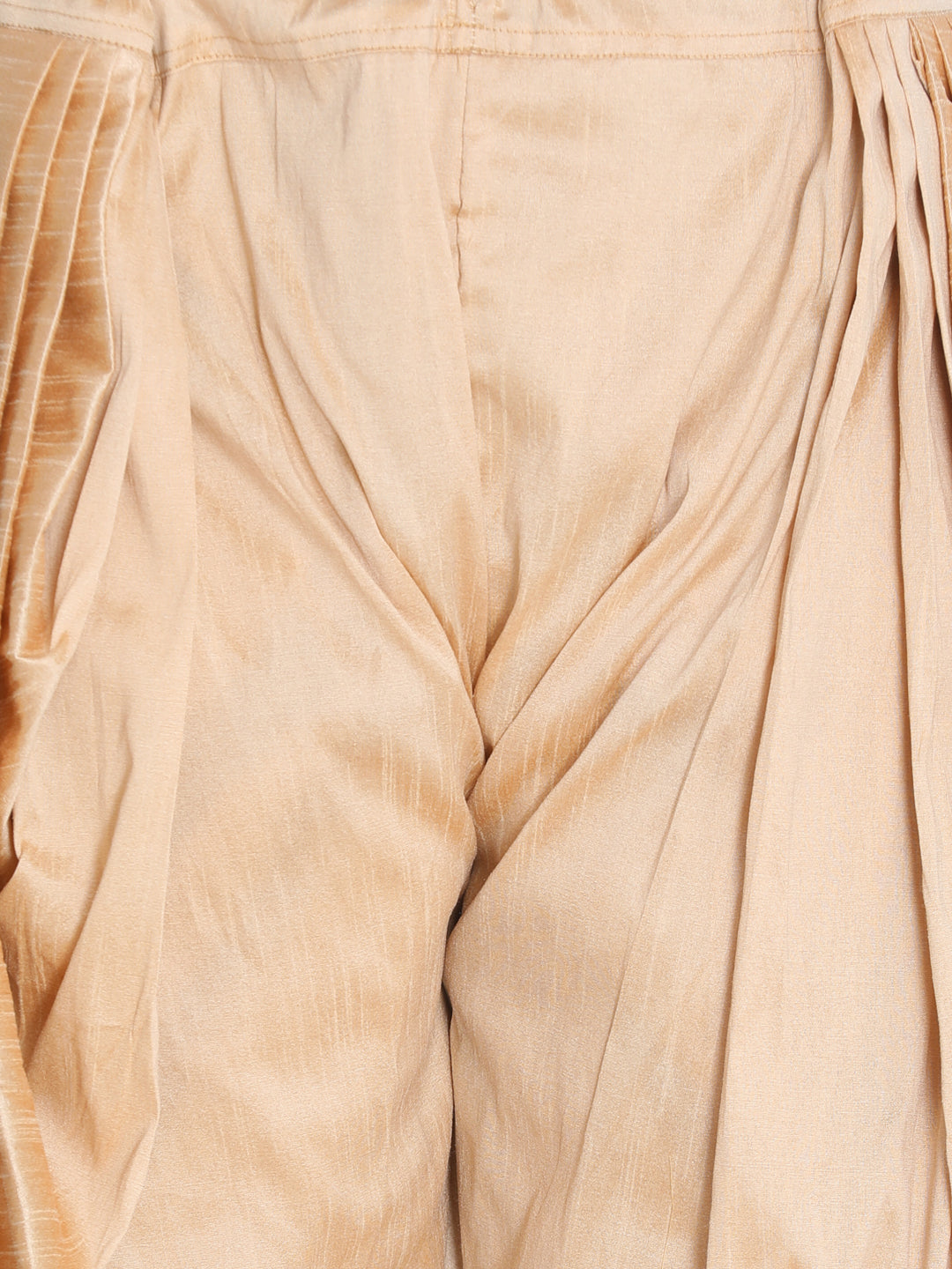 Men's Gold-Toned Pleated Solid Dhoti