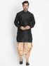 Men's Gold-Toned Pleated Solid Dhoti